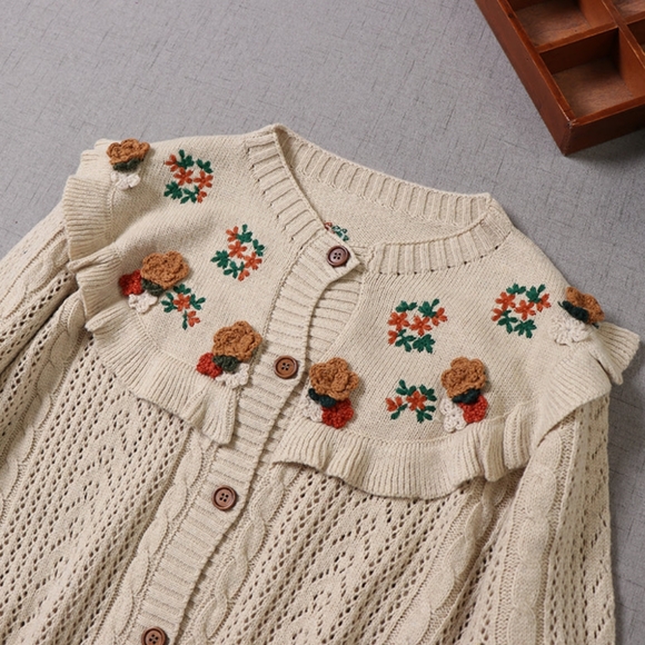 Floral Autumn Cardigan - Picture 2 of 3